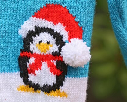 P20 Penguins in the Snow Jumper