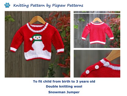 Snowman Jumper (12) Knitting Pattern