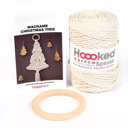 Hoooked Macrame Kit W/Spesso Yarn-Christmas Tree