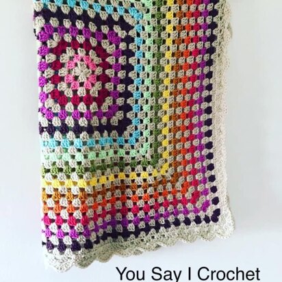 Granny Square Crochet Blanket