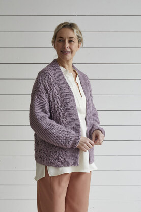 Debbie Bliss Lace & Garter Stitch Cardigan PDF