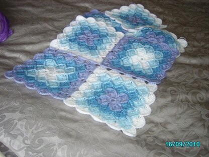 Hungarian Crocheted Squares Rug