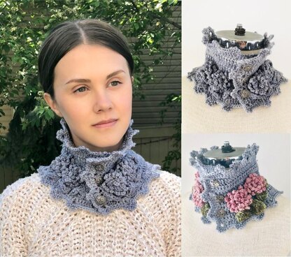 Floral Peony Neck Warmer Scarf