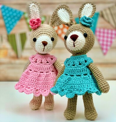 Bunny with lacy dress