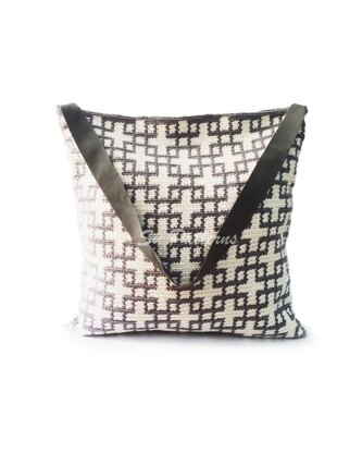 Interlocking Squares Tapestry Crochet Tote