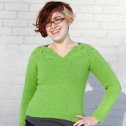 588 Wreathe Pullover - Jumper Knitting Pattern for Women in Valley Yarns Berkshire Bulky