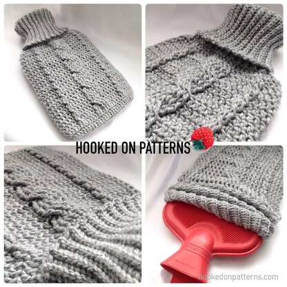 Cozy Cable Hot Water Bottle Cover