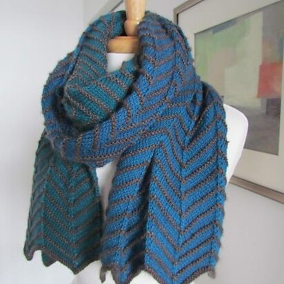 Obsidian Chevron Scarf