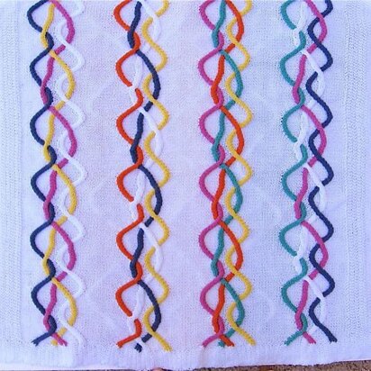 Uneven Cable Blanket - knitting pattern