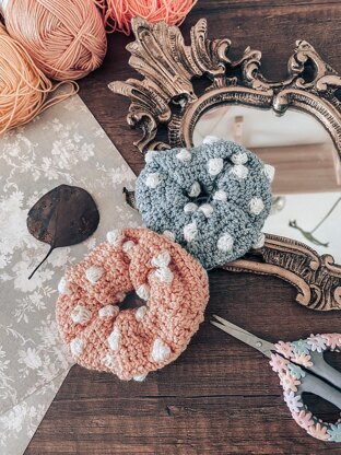 Polka Dots Hair Scrunchie