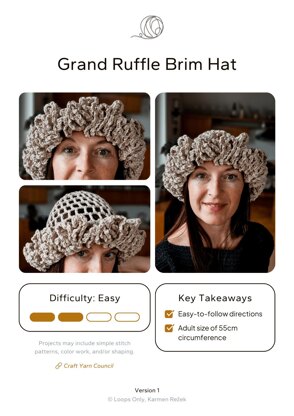 Grand Ruffle Brim Hat