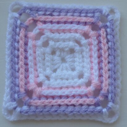 Crochet Granny Square Back Post Double Crochet Afghan Block Motif LD-0104