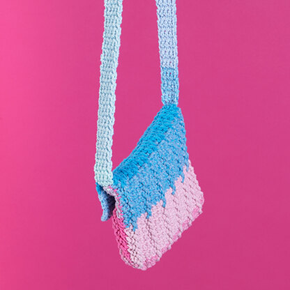 About Town Crossbody Bag - Free Crochet Pattern for Women in Paintbox Yarns Recycled Crafty Pots by Paintbox Yarns