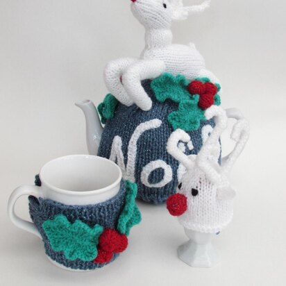 Noël Rudolph Tea Cosy, Egg Cosy and Mug Warmer Set