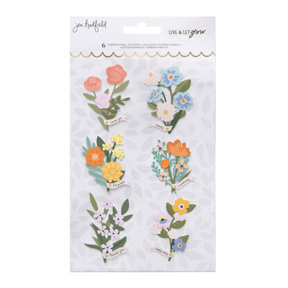 Jen Hadfield Live and Let Grow Layered Floral Stickers