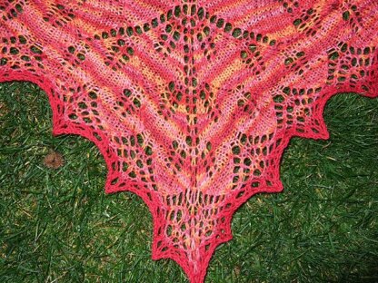 Autumn glory shawl