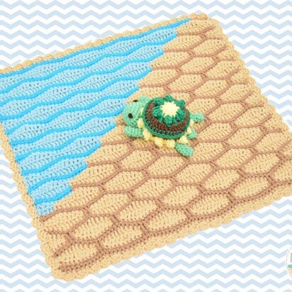 Bubbles The Turtle Security Blanket Amigurumi Lovey