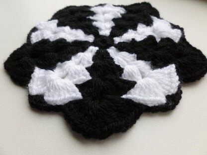 Thick Pentagon Crochet Afghan Block Motif