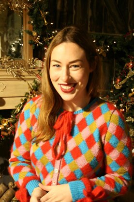 Harlequin Christmas Cardigan