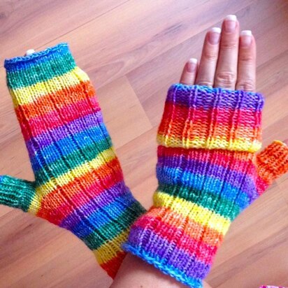 Rainbow Flip Top Mitts