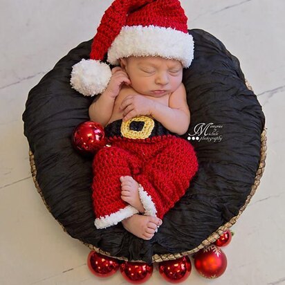 Newborn Santa Claus Hat and Pants