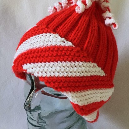 Peppermint Swirl Holiday Hat