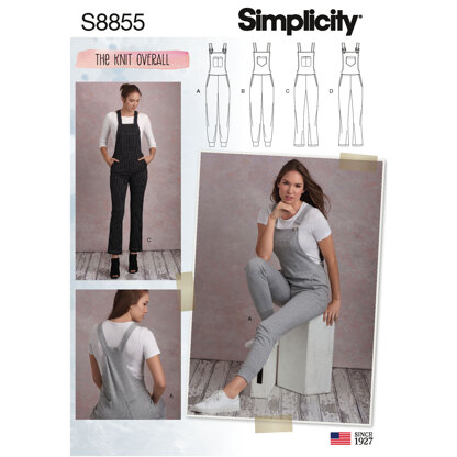 Simplicity S8855 Misses Knit Overalls - Sewing Pattern