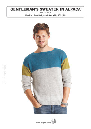 Gentleman's Sweater in BC Garn Baby Alpaca - 4022BC - Downloadable PDF