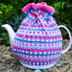 Lilac Speckled Rib 4 Cup Teapot Cosy Knitting Pattern