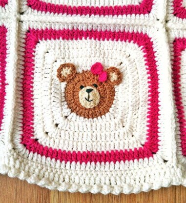 Teddy Bear Tiles Blanket