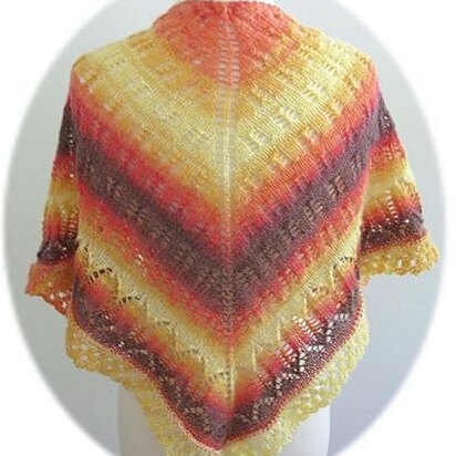K744-Bonfire Shawl - knitting pattern