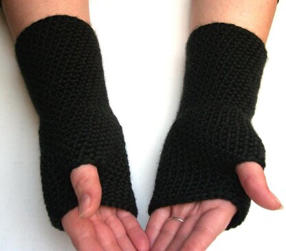 Long Solid shaped Fingerless Gloves