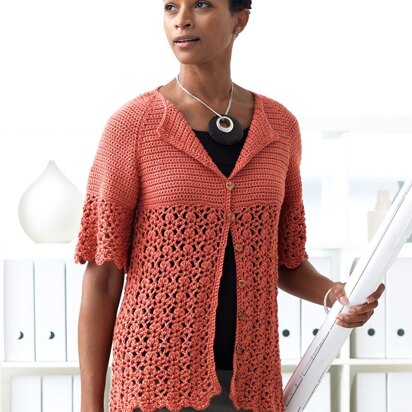 Crochet Cardigan in Patons Silk Bamboo