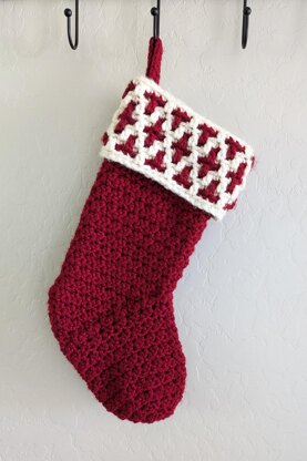 Large Mosaic Christmas Stocking