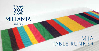 "Mia Table Runner" - Table runner Knitting Pattern For Home in MillaMia Naturally Soft Merino