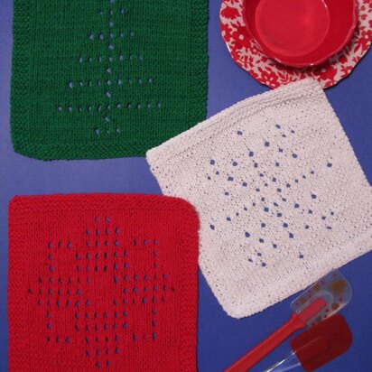 Winter Wonders Dishcloths - knitting pattern