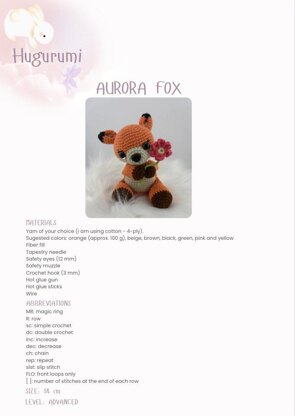 Aurora Fox - Amigurumi Fox Pattern
