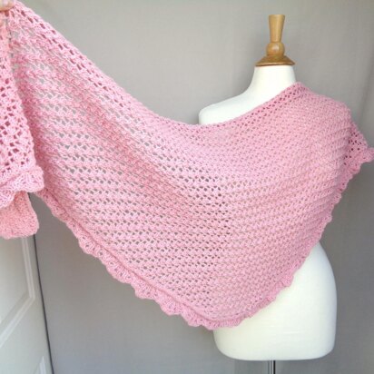 Peach Blossoms Shawl - knitting pattern