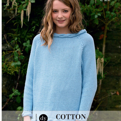 Young Lady Cable Jumper in DY Choice Cotton Aran - DYP234 - Downloadable PDF
