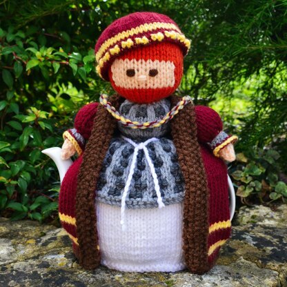 King Henry VIII 4 Cup Teapot Cosy Knitting Pattern - Novelty Teapot Cosy Knitting Pattern