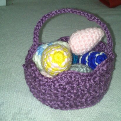 Easter eggs and basket