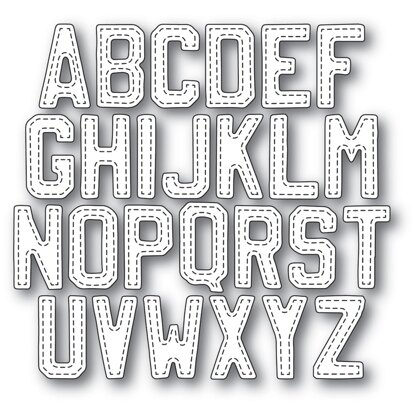 Memory Box Dies - Vintage Varsity Alphabet