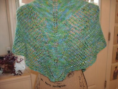 Painted Leaf Butterfly Shawl