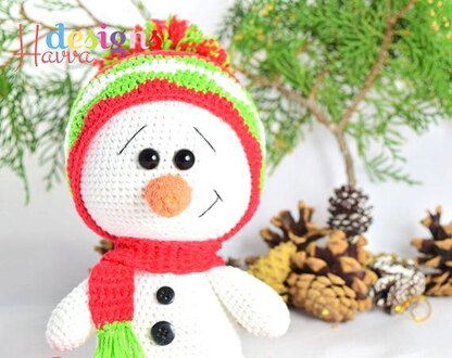 Amigurumi Snowman Christmas Decoration – Crochet Pattern