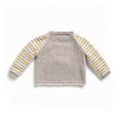 Star Knit Baby Pullover in Bernat Bundle Up - Downloadable PDF