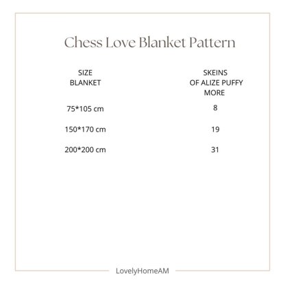 Chess Love Blanket Pattern