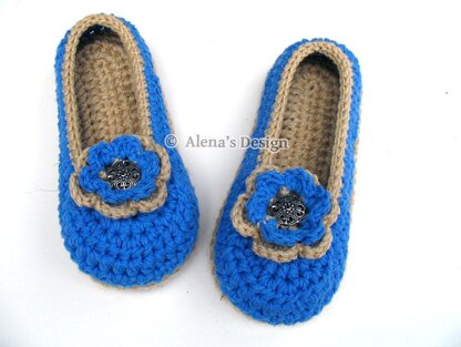 Women's Slippers With Flower