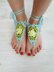 Flower Motif Barefoot Sandals