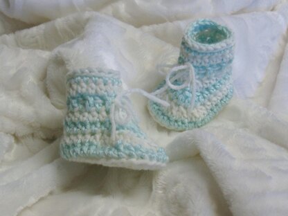 72-Striped Baby Booties