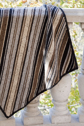 Diagonal Stripe Lapghan in Lion Brand Vanna's Choice - 90548AD
